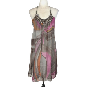 Menglu beaded halter dress